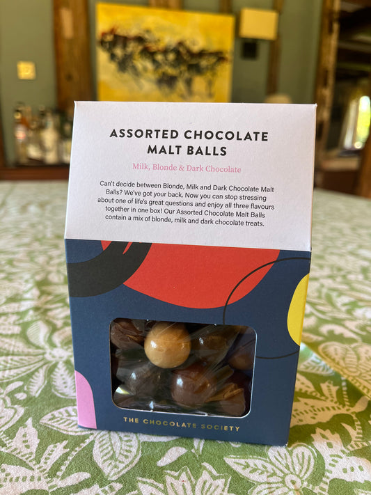 Assorted chocolate malt balls